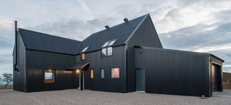 Modern timber frame farmhouse with a contemporary twist
