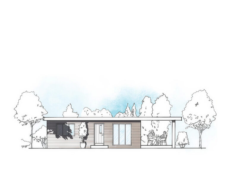 AF.01 1-bedroom timber frame house – exterior view