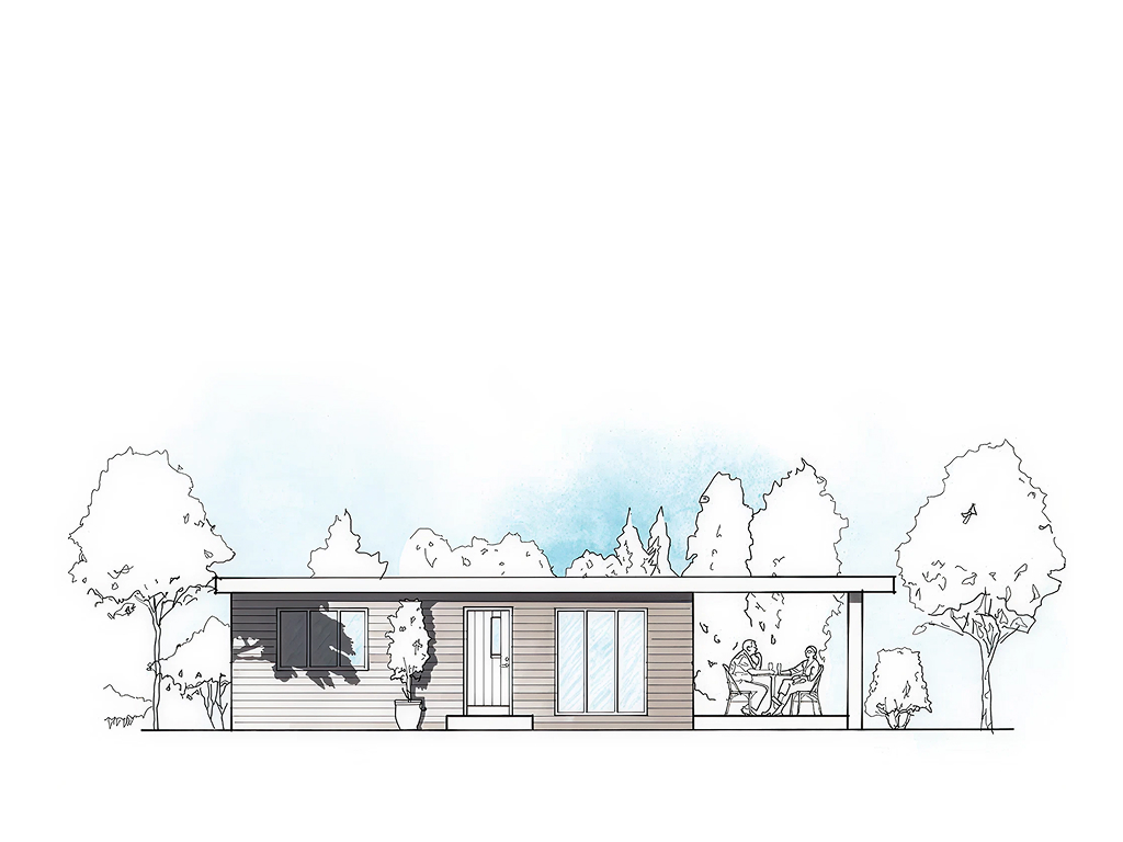 AF.01 1-bedroom timber frame house – exterior view