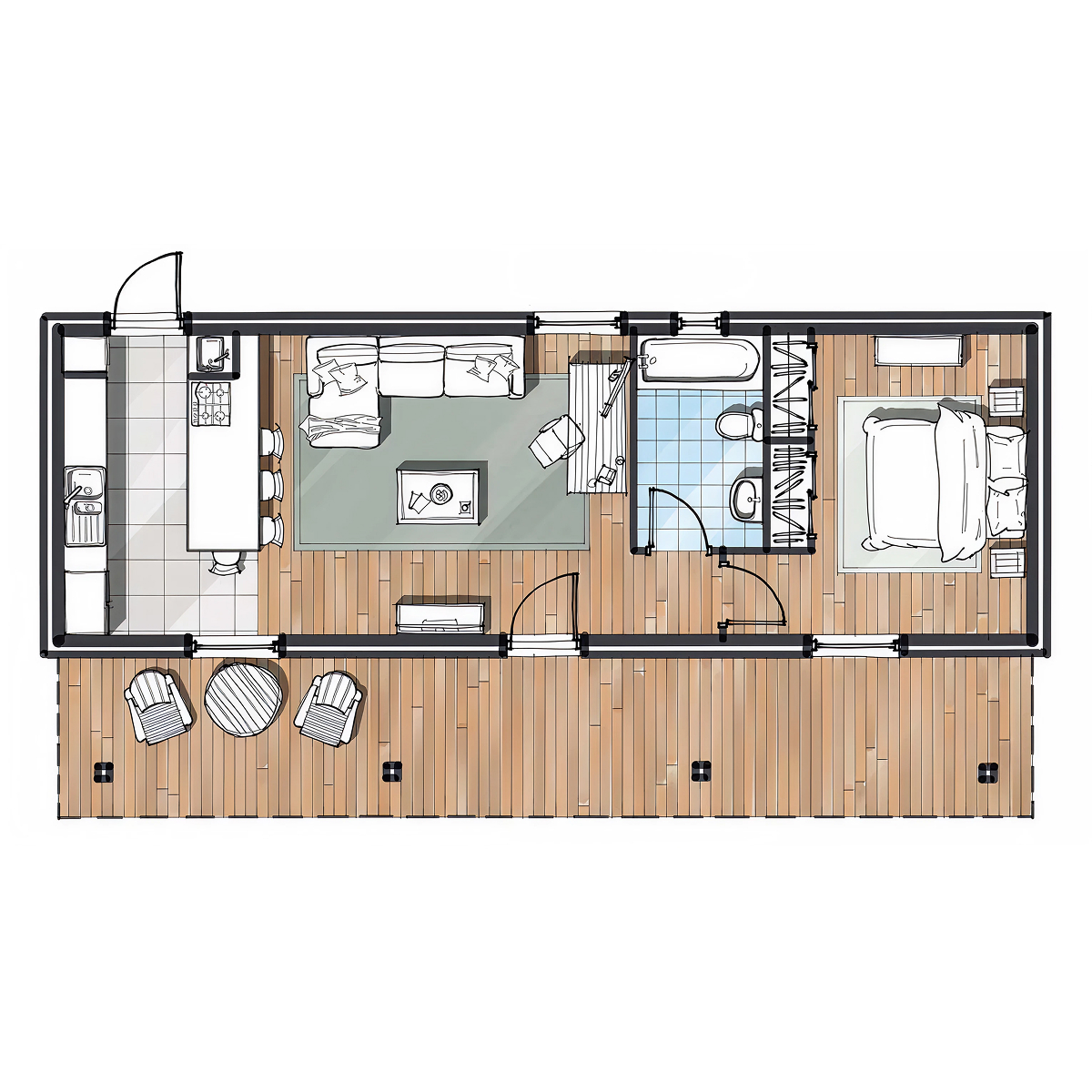 AF.02 timber frame house – floor plan
