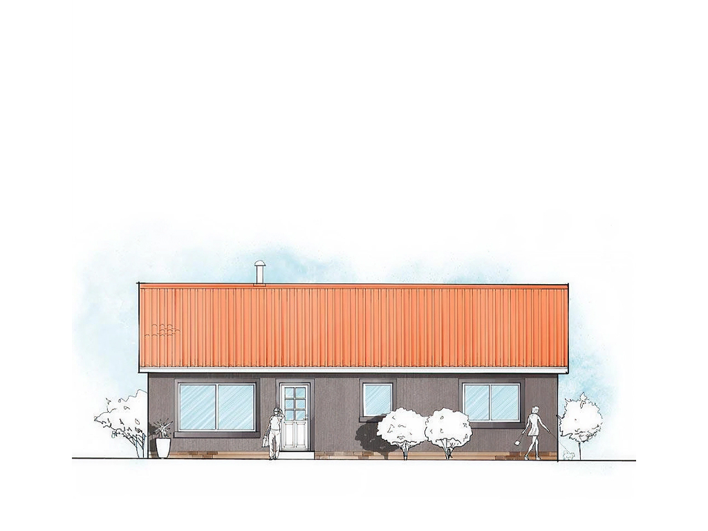 AF.03 2-bedroom timber frame house – exterior view
