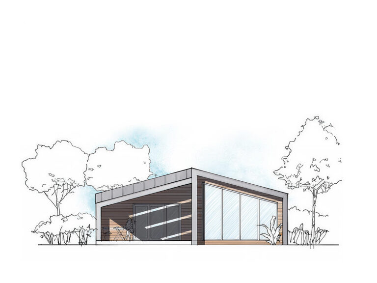 AF.04 1-bedroom timber frame house – exterior view