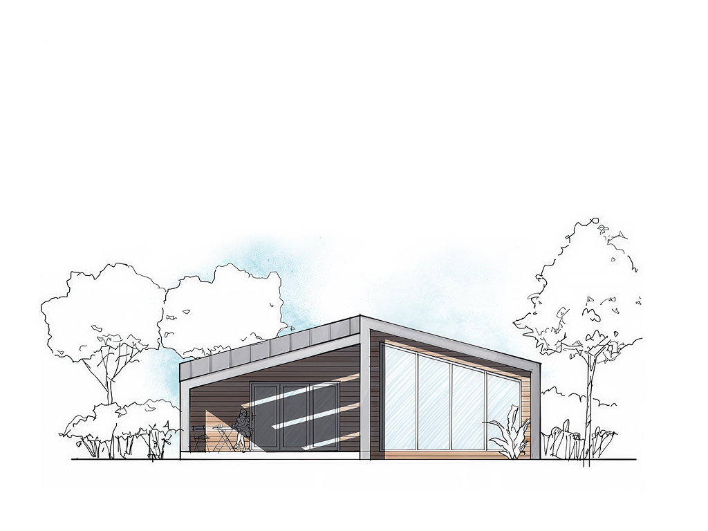 AF.04 1-bedroom timber frame house – exterior view