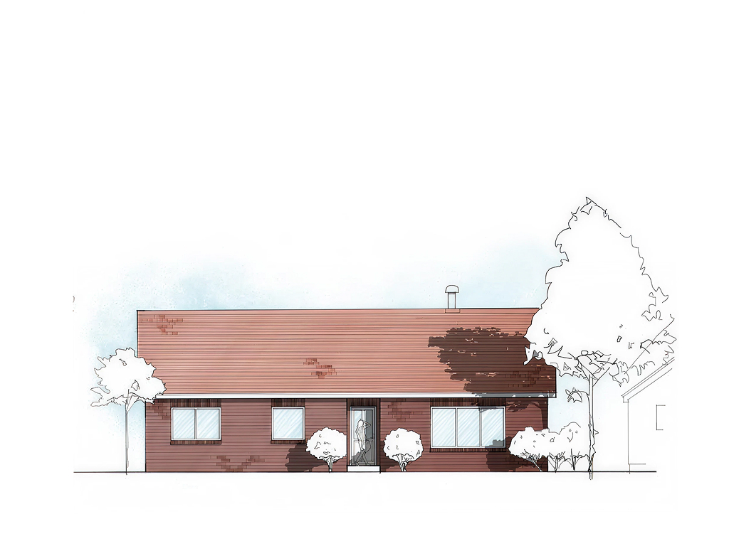 AF.05 3-bedroom timber frame house – exterior view