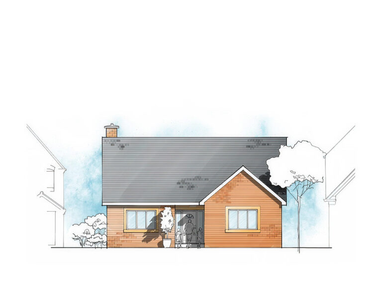 AF.06 3-bedroom timber frame house – exterior view