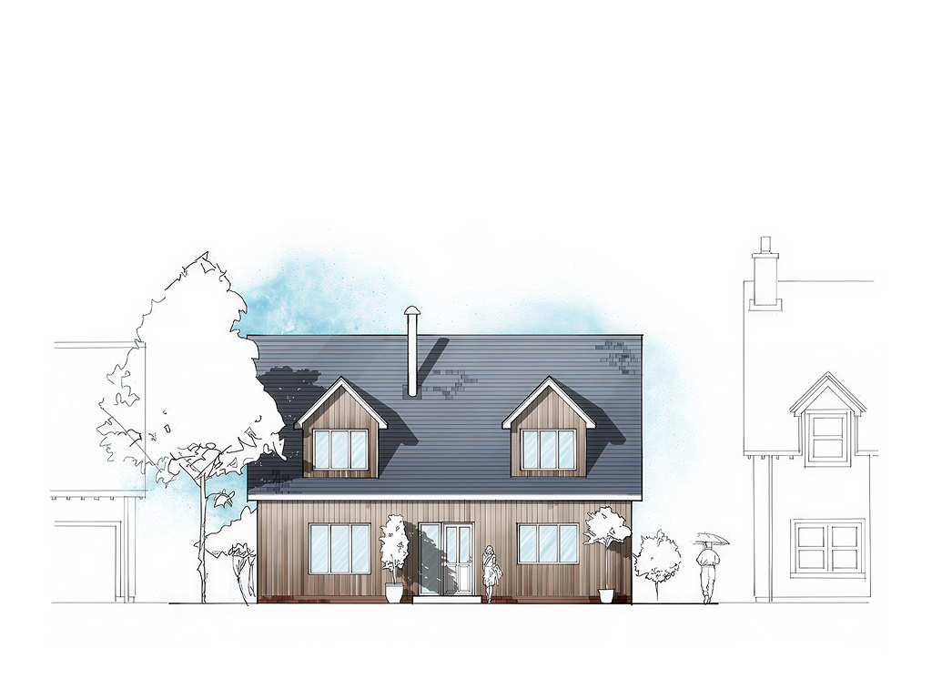 AF.07 4-bedroom timber frame house – exterior view