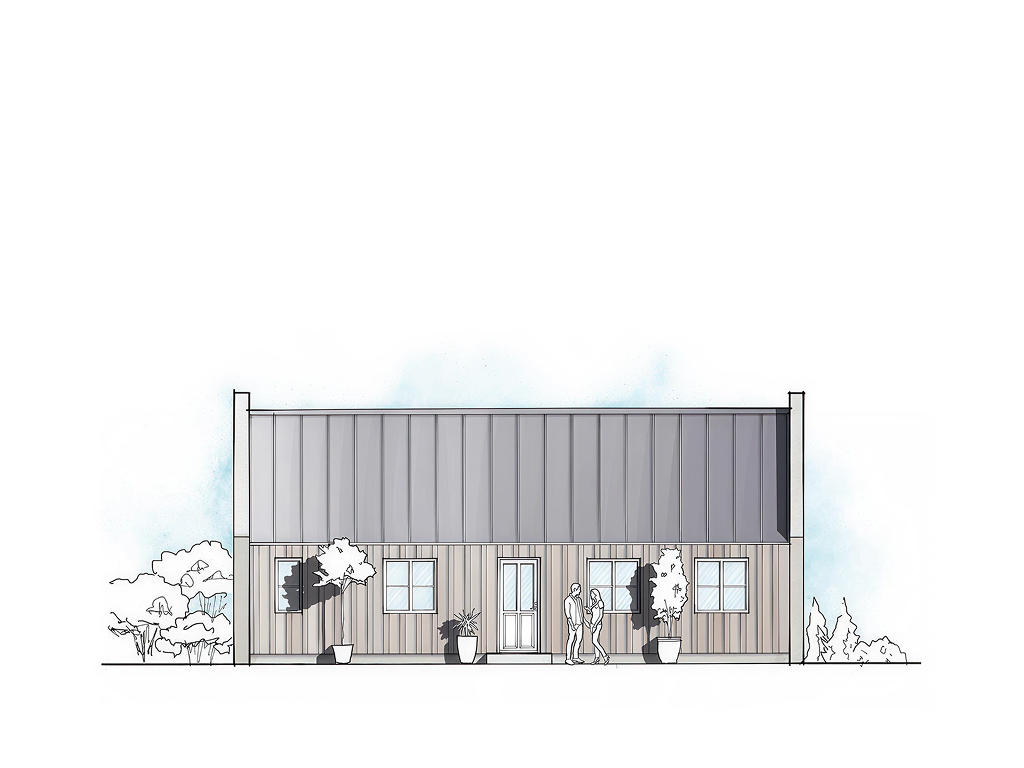 CO.01 3-bedroom timber frame house – exterior view