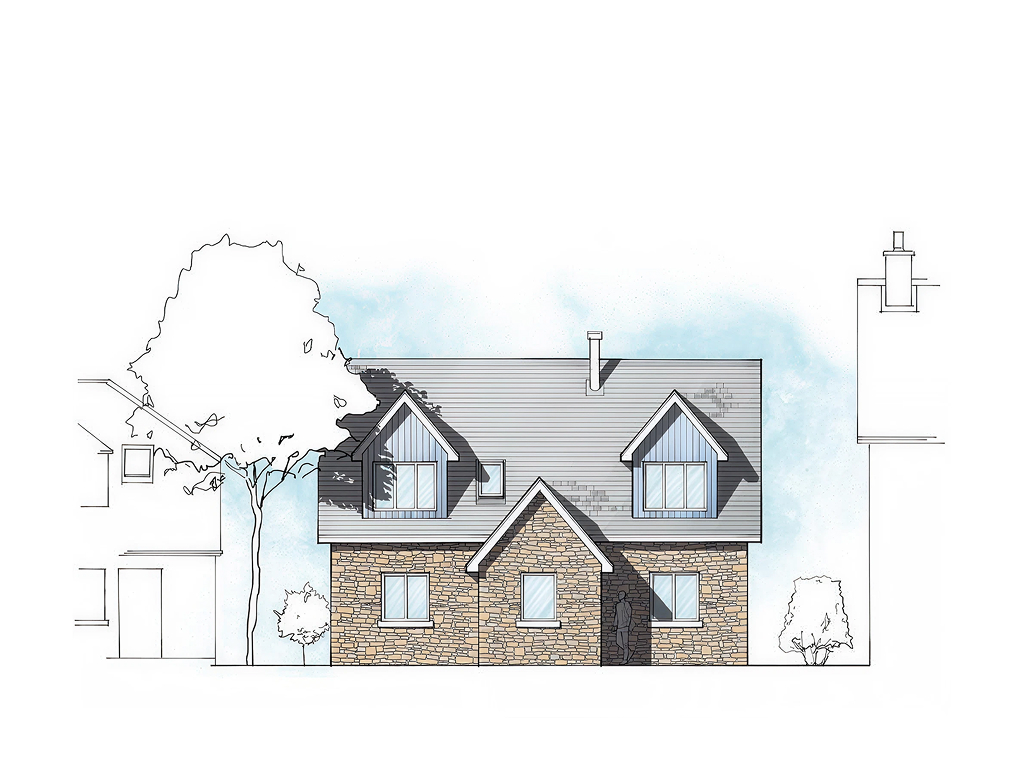 CO.02 3-bedroom timber frame house – exterior view