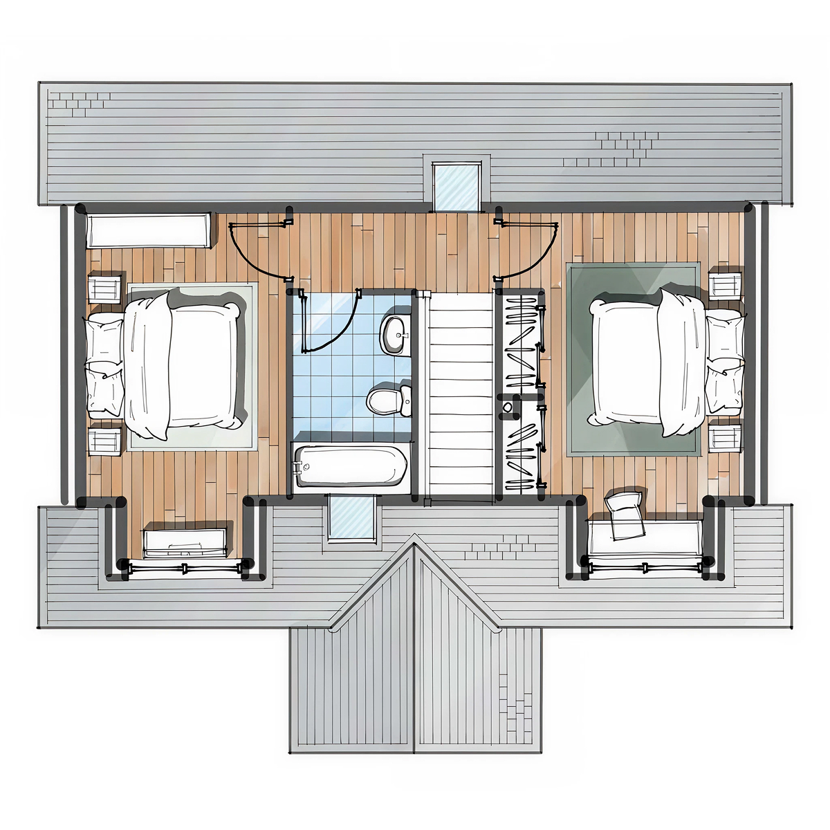 CO.02 timber frame house – floor plan