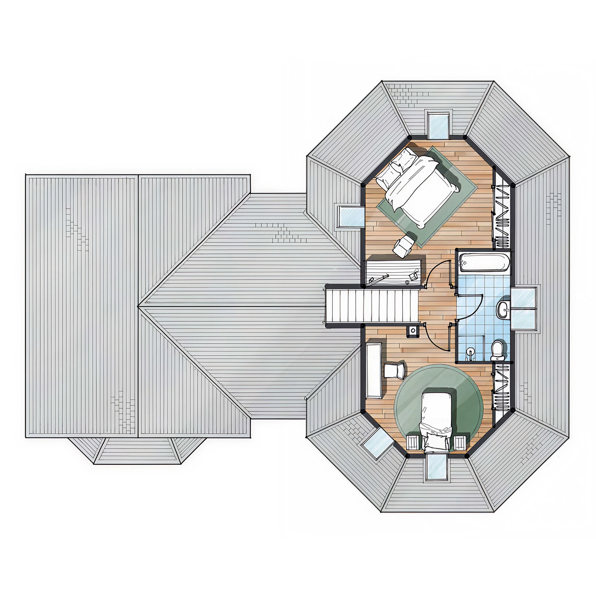 CO.05 timber frame house – floor plan