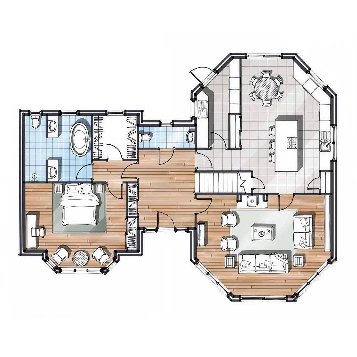 CO.05 timber frame house – floor plan