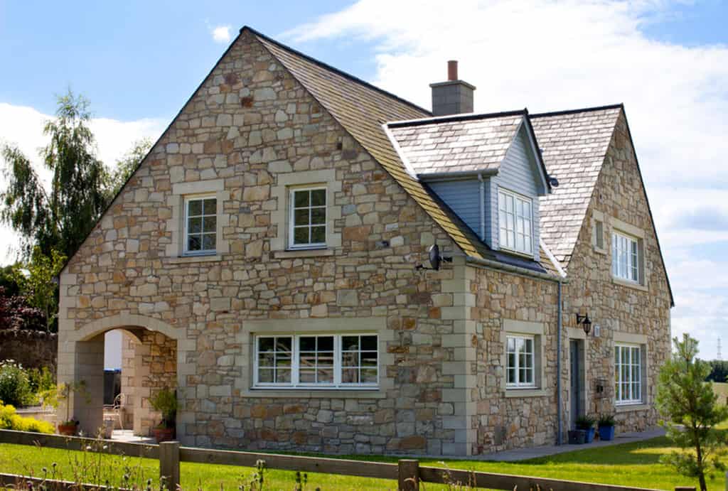 Contemporary timber clad wing exterior