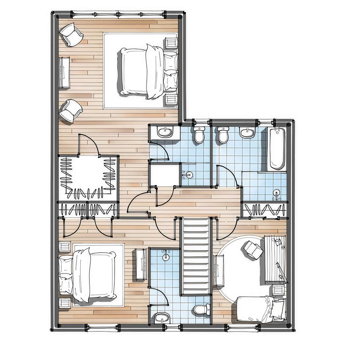 ET.03 timber frame house – floor plan