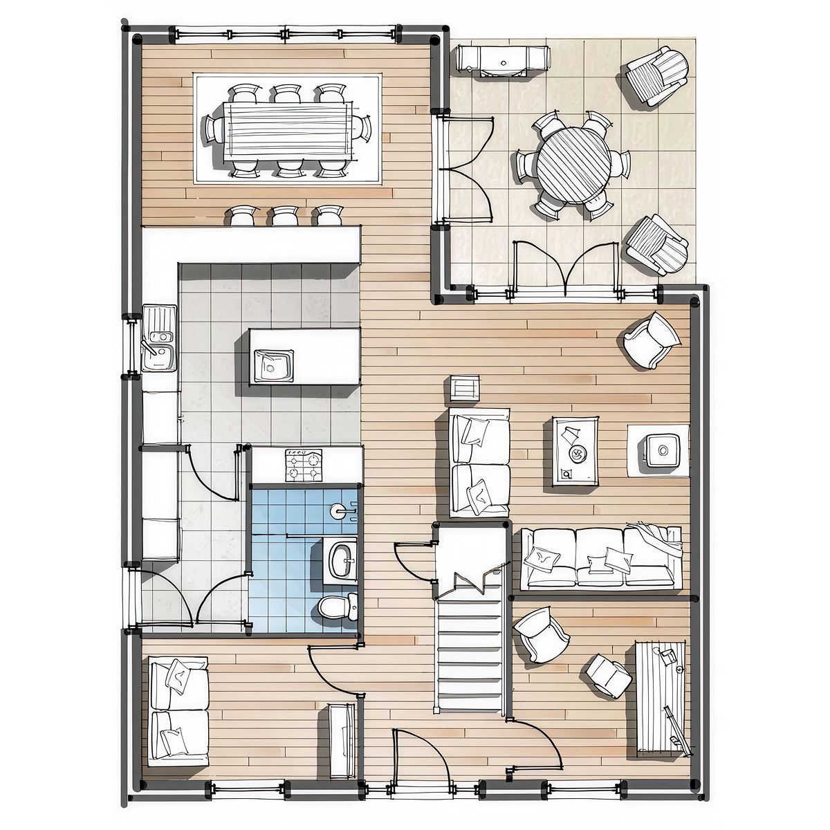 ET.03 timber frame house – floor plan