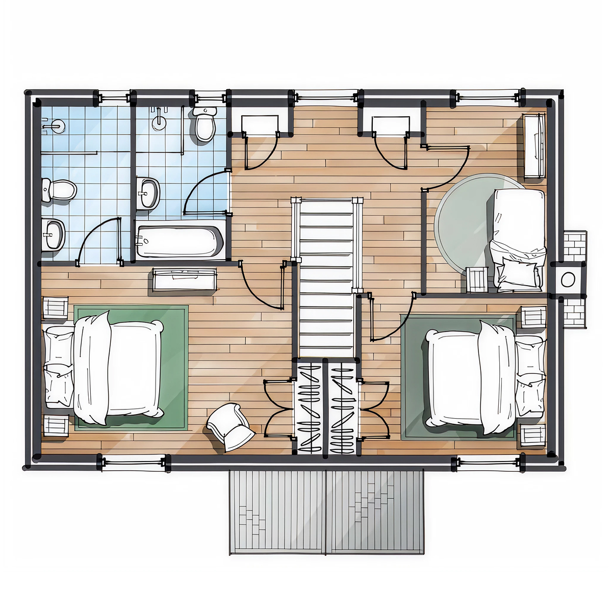 ET.01 timber frame house – floor plan