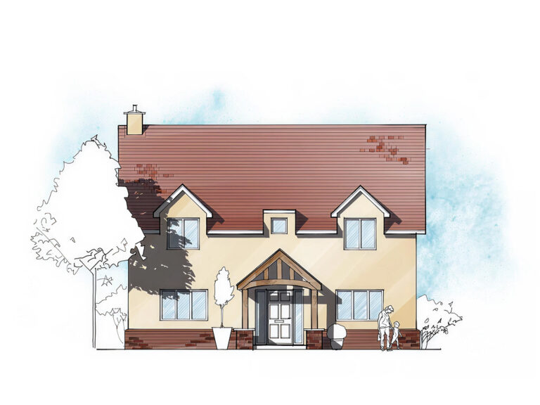 ET.02 4-bedroom timber frame house – exterior view