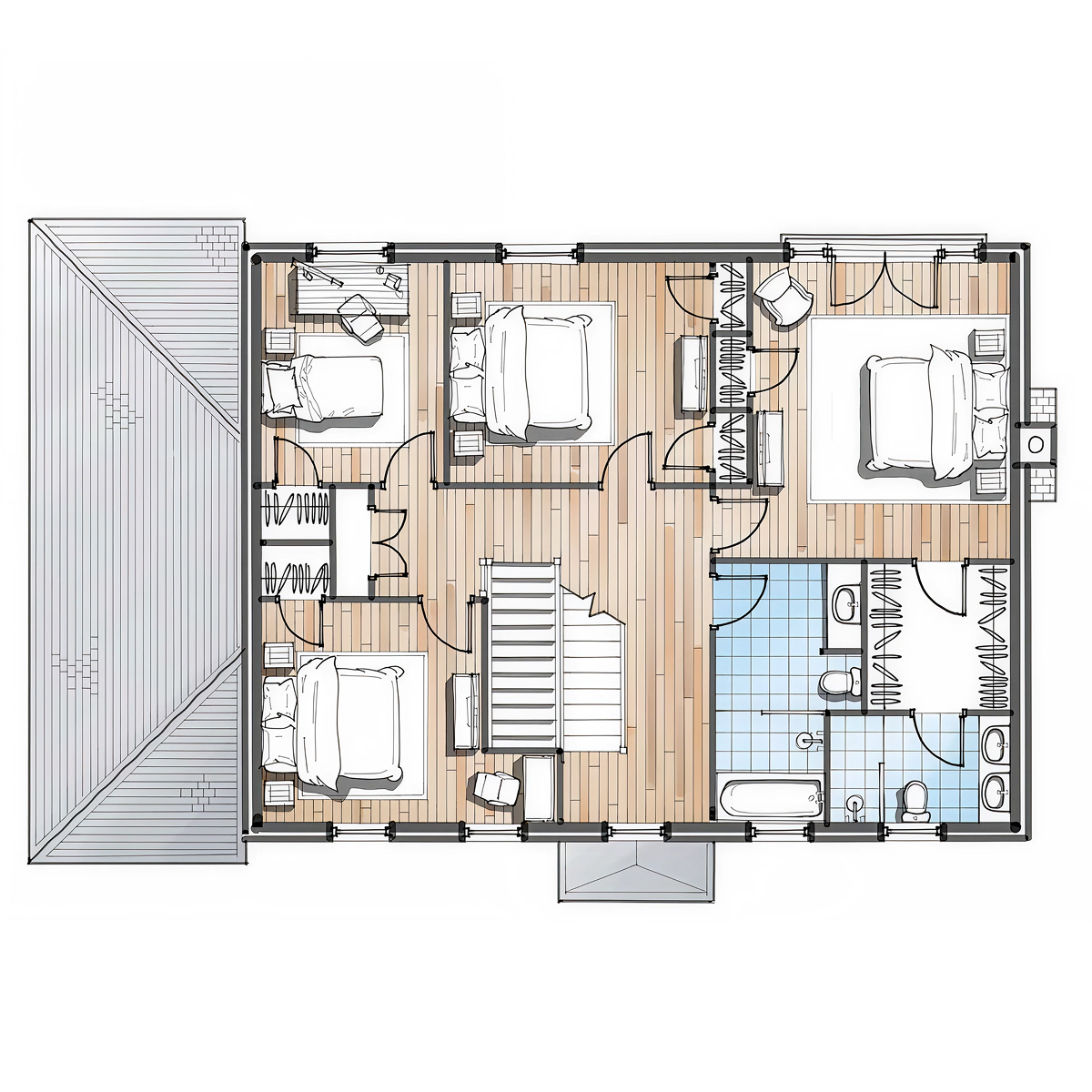 ET.04 timber frame house – floor plan