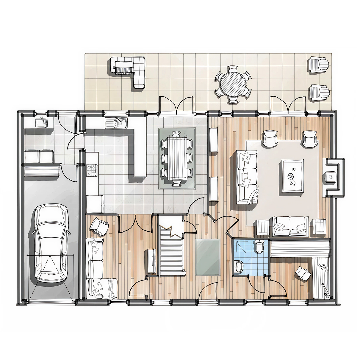 ET.04 timber frame house – floor plan