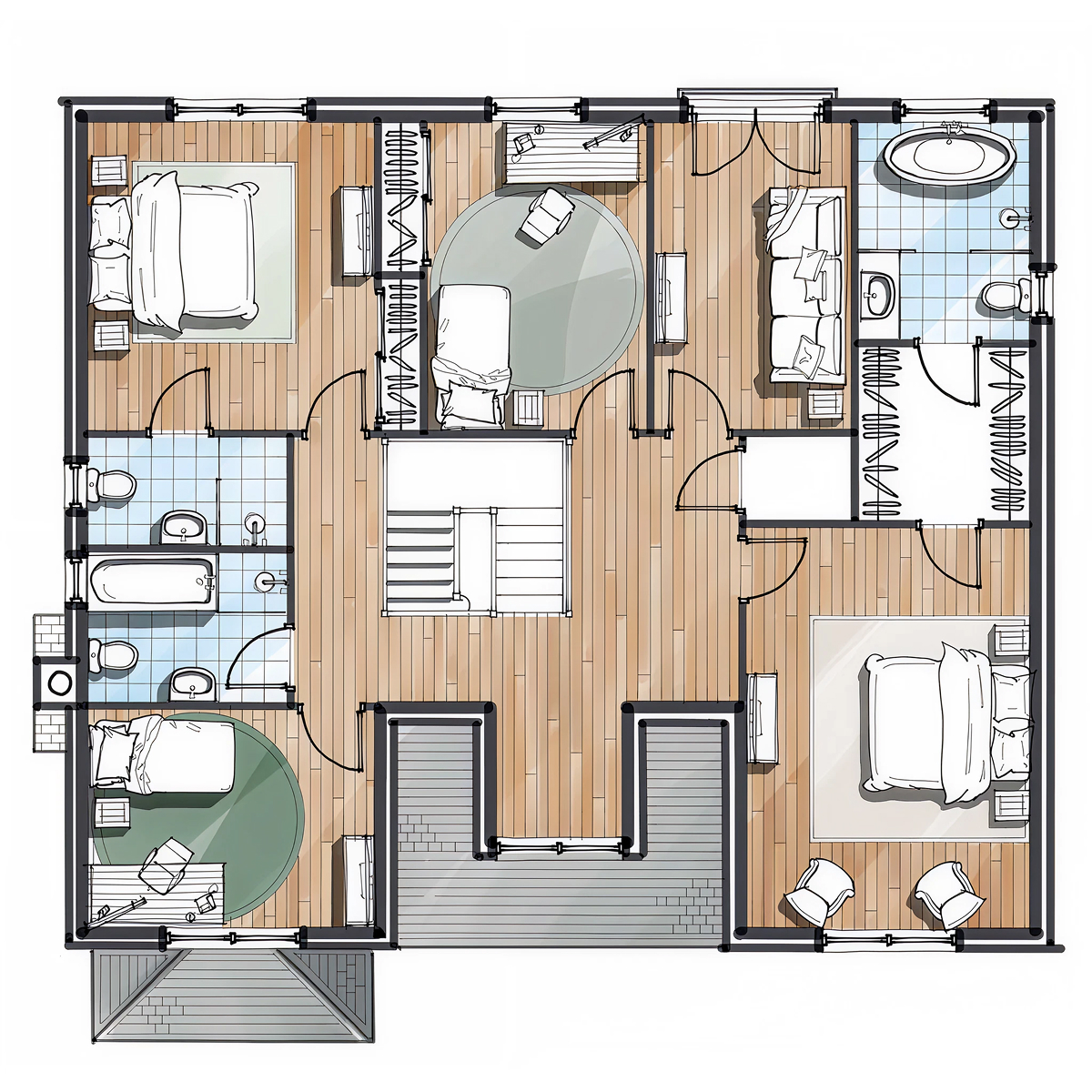ET.05 timber frame house – floor plan