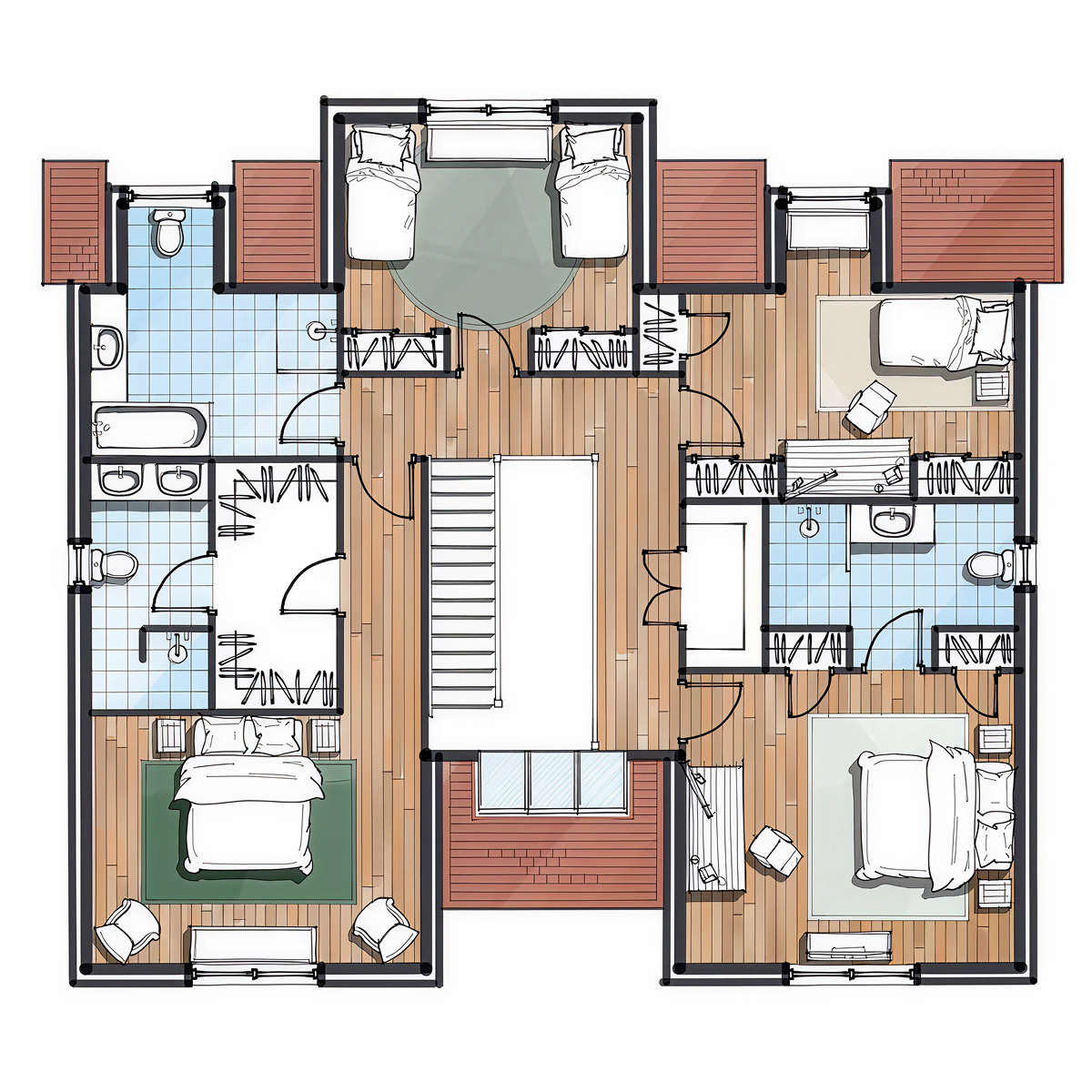 ET.06.1 timber frame house – floor plan