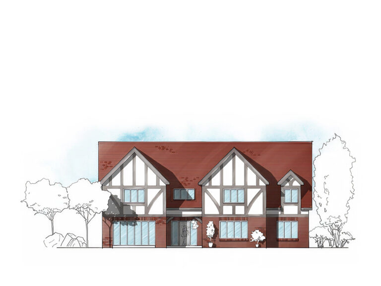 ET.06.2 5-bedroom timber frame house – exterior view