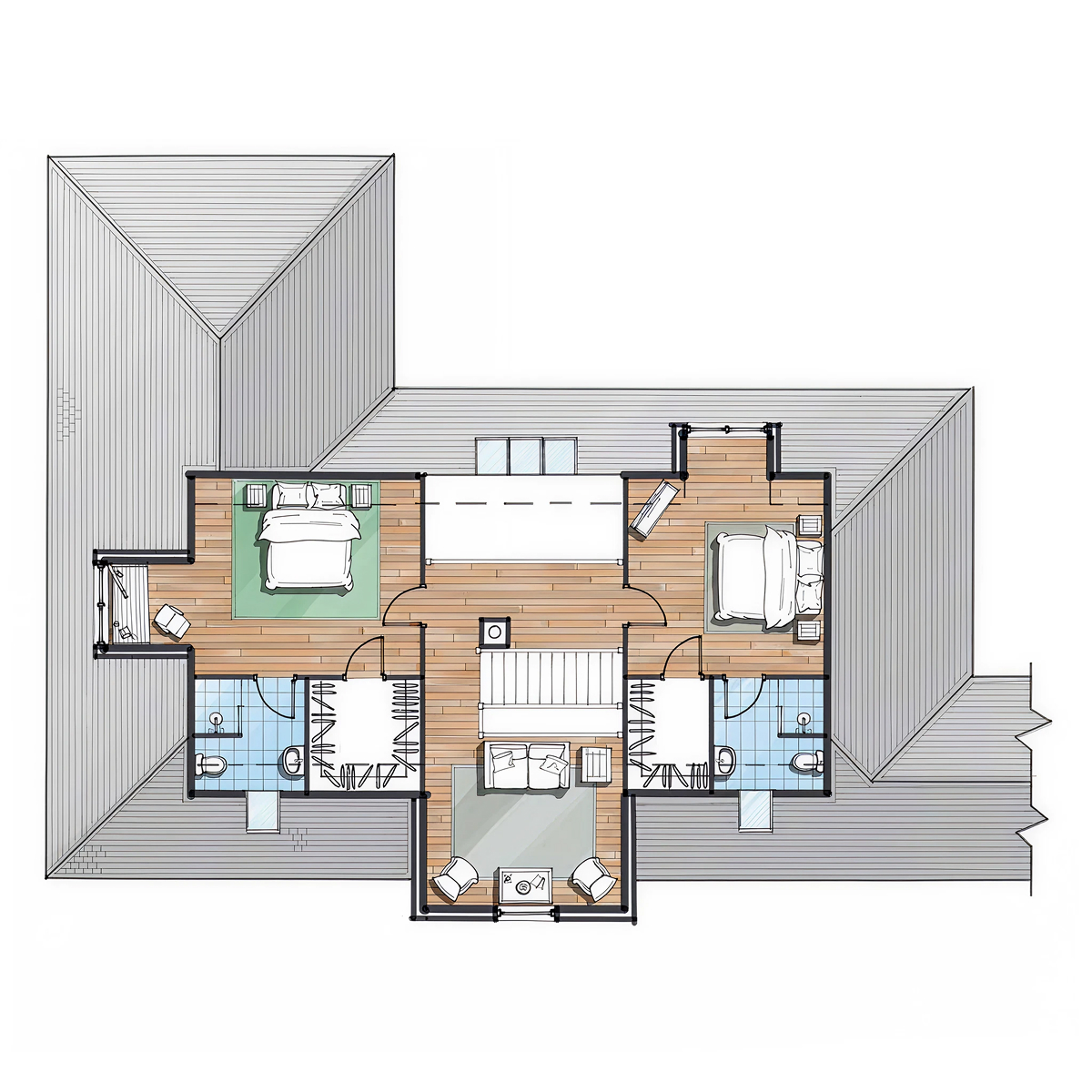 ET.07 timber frame house – floor plan