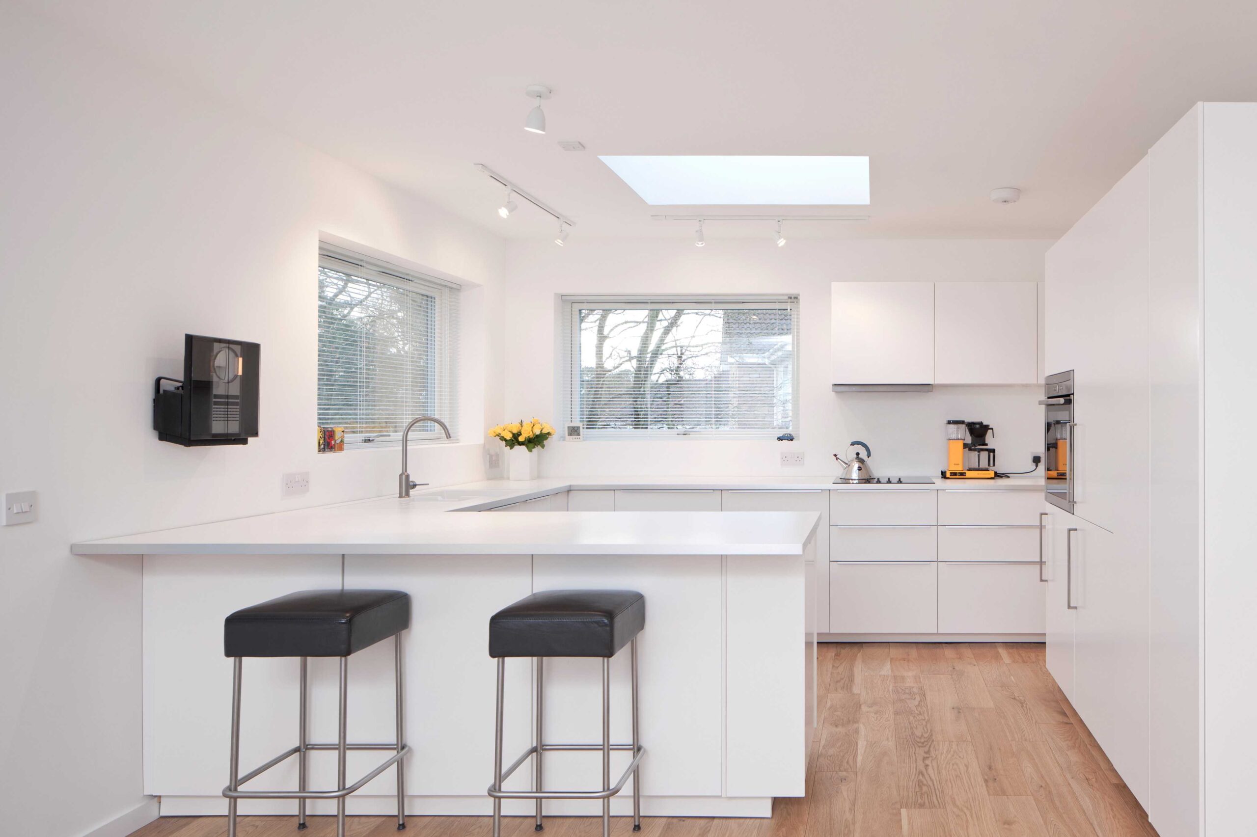 Modern kitchen in a timber frame self-build home
