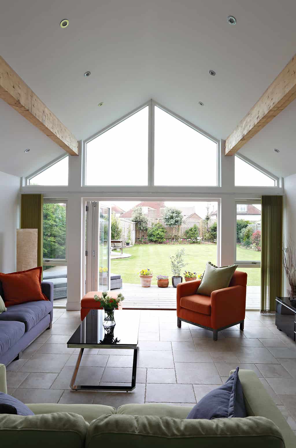 Bright family room interior