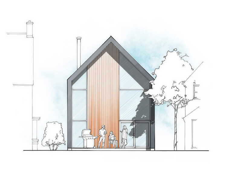 MO.01 2-bedroom timber frame house – exterior view