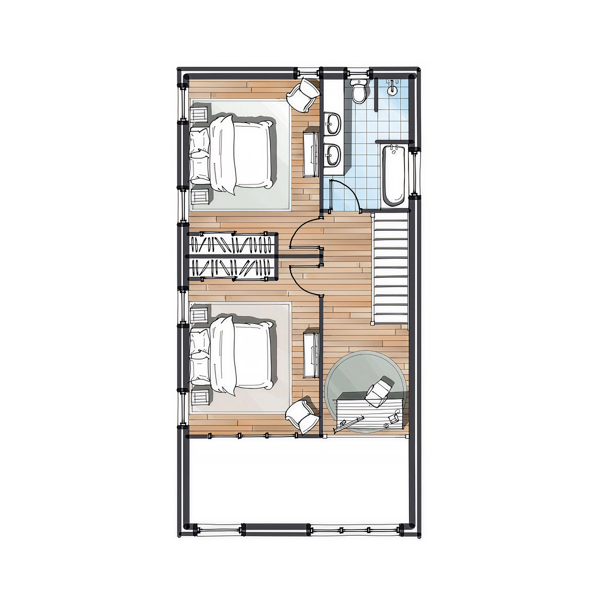 MO.01 timber frame house – floor plan