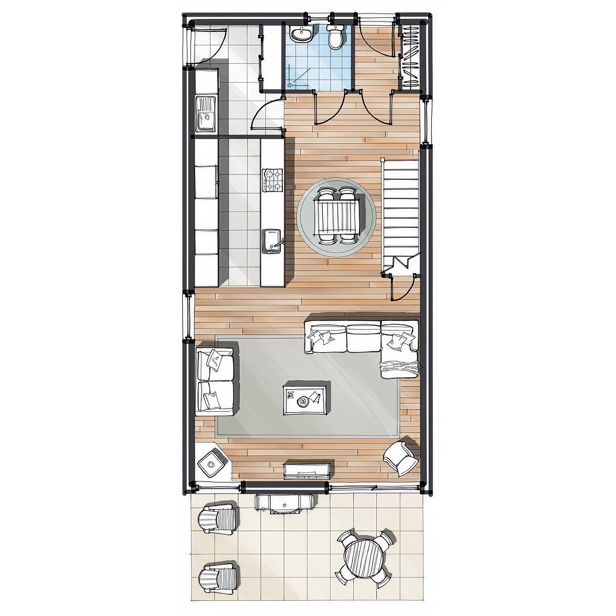 MO.01 timber frame house – floor plan