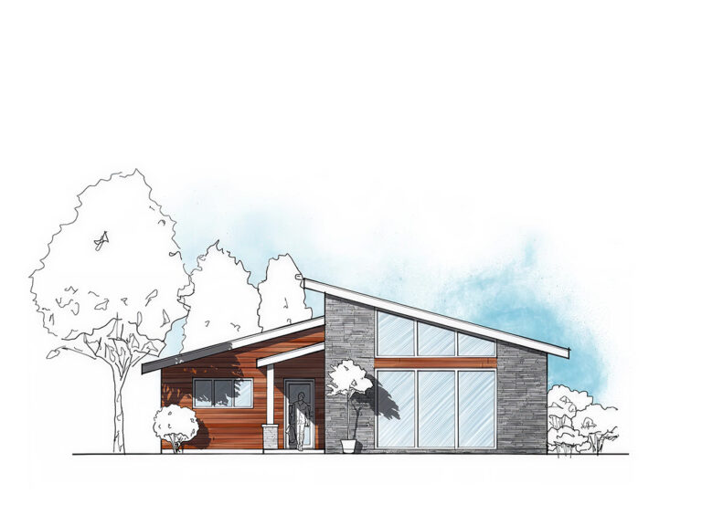 MO.02 3-bedroom timber frame house – exterior view