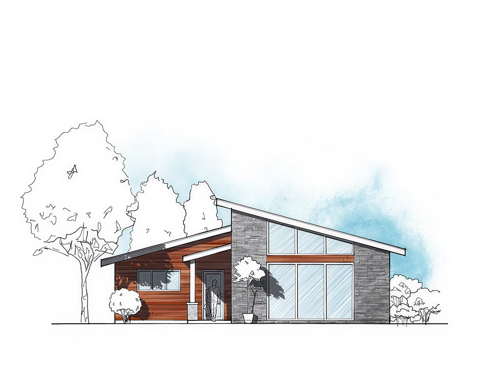MO.02 3-bedroom timber frame house – exterior view