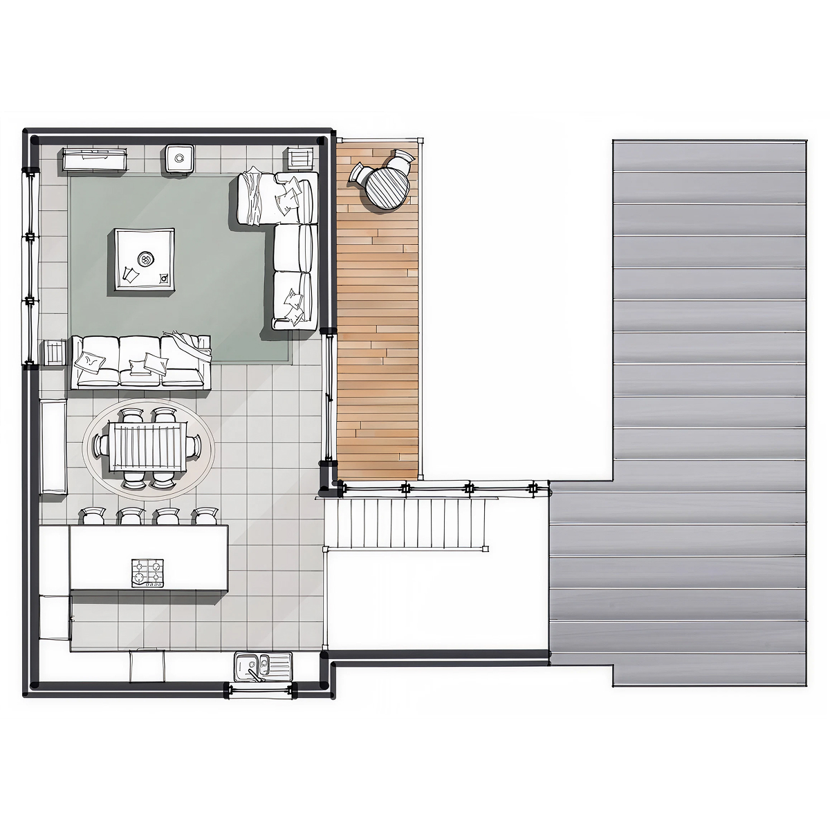 MO.0 timber frame house – floor plan