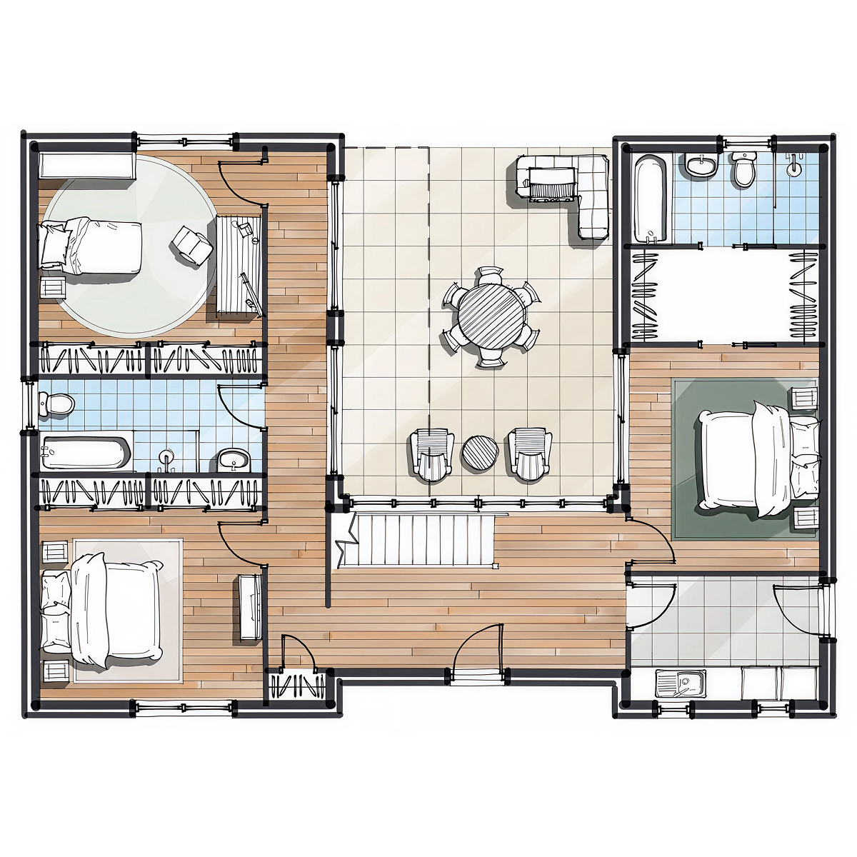 MO.03 timber frame house – floor plan