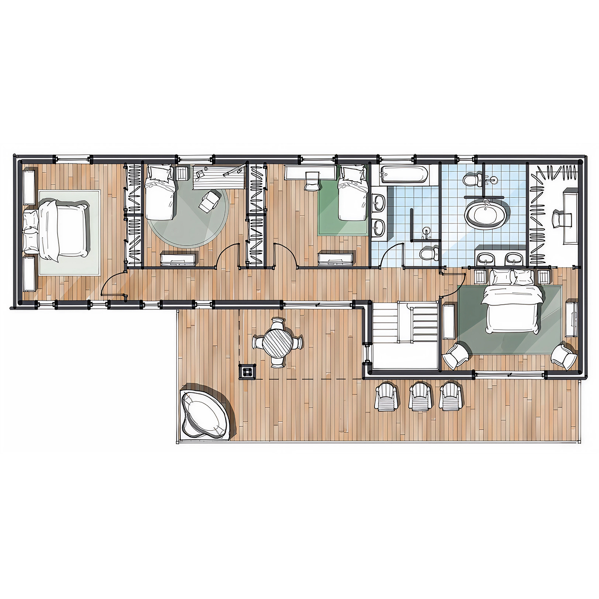 MO.04 timber frame house – floor plan