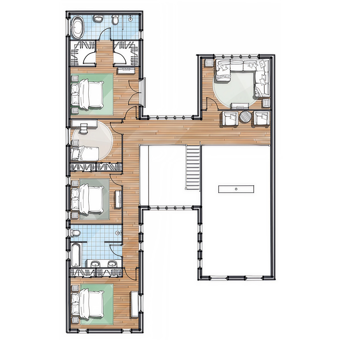MO.06 timber frame house – floor plan