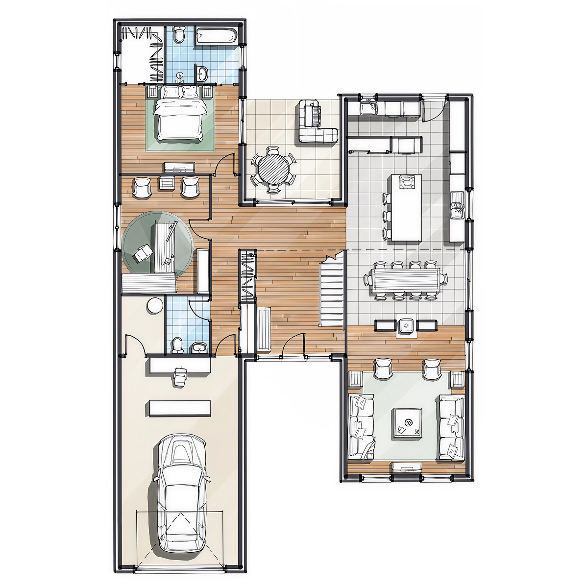 MO.06 timber frame house – floor plan
