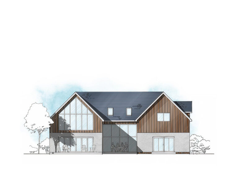 MO.07 4-bedroom timber frame house – exterior view