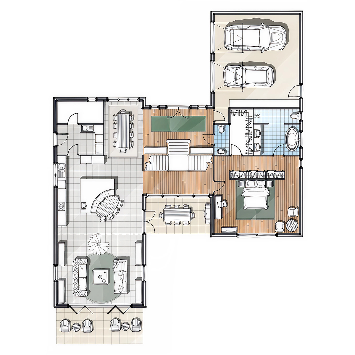 MO.07 timber frame house – floor plan