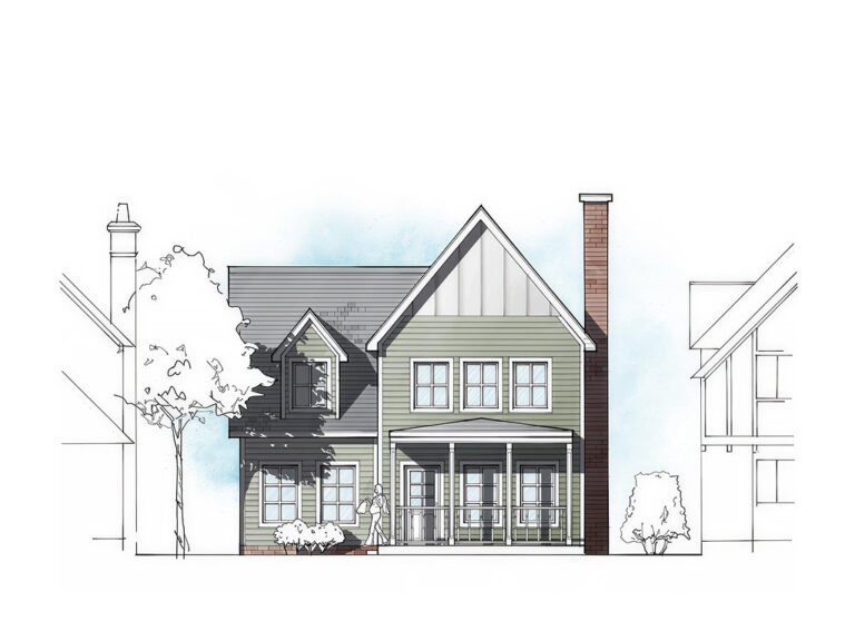 NE.02 4-bedroom timber frame house – exterior view