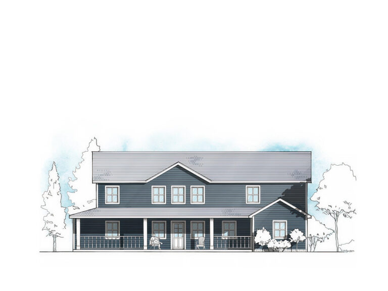 NE.03 4-bedroom timber frame house – exterior view