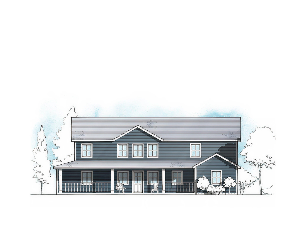 NE.03 4-bedroom timber frame house – exterior view