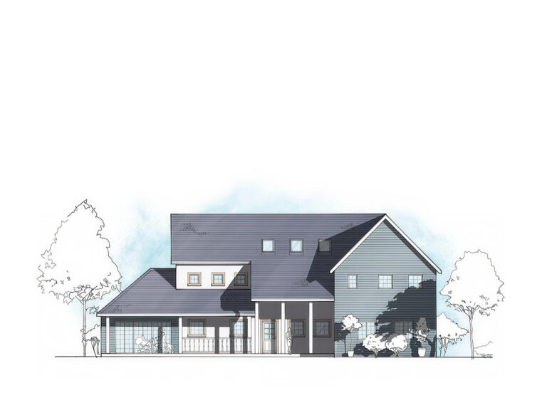 NE.04 4-bedroom timber frame house – exterior view