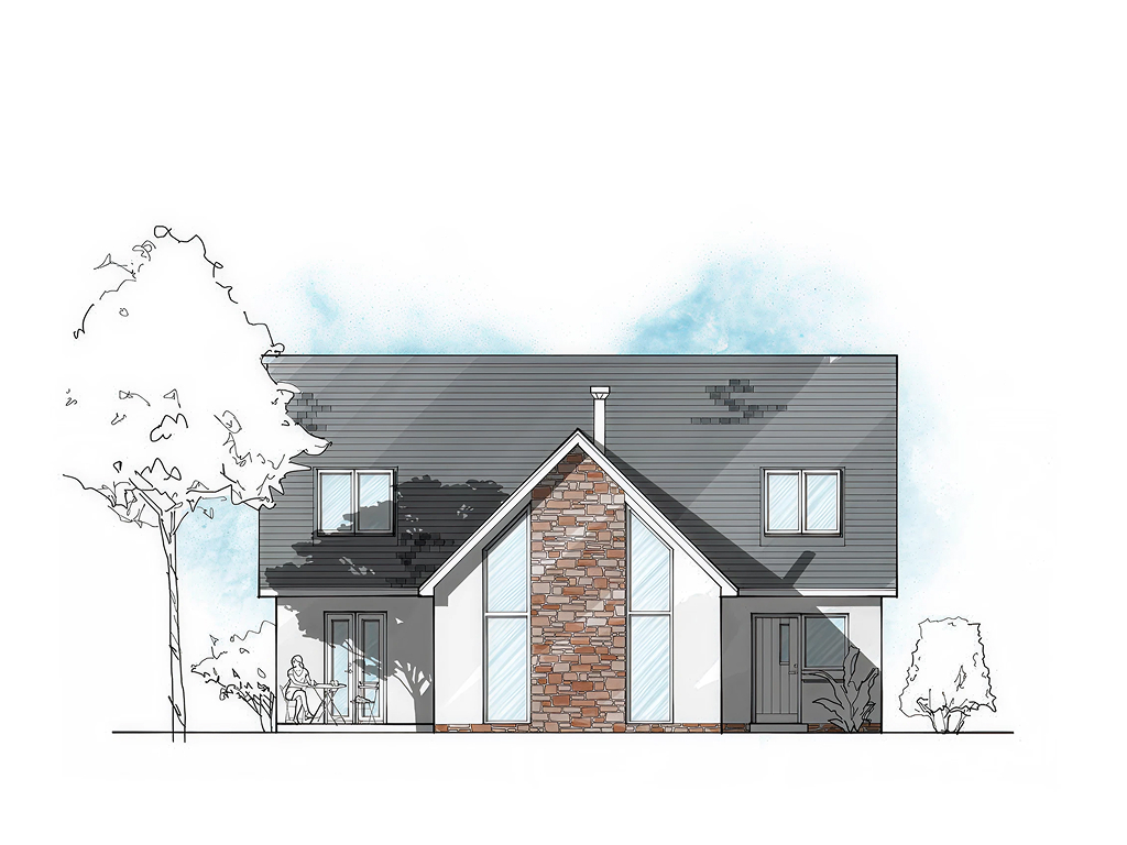 ST.02 3-bedroom timber frame house – exterior view