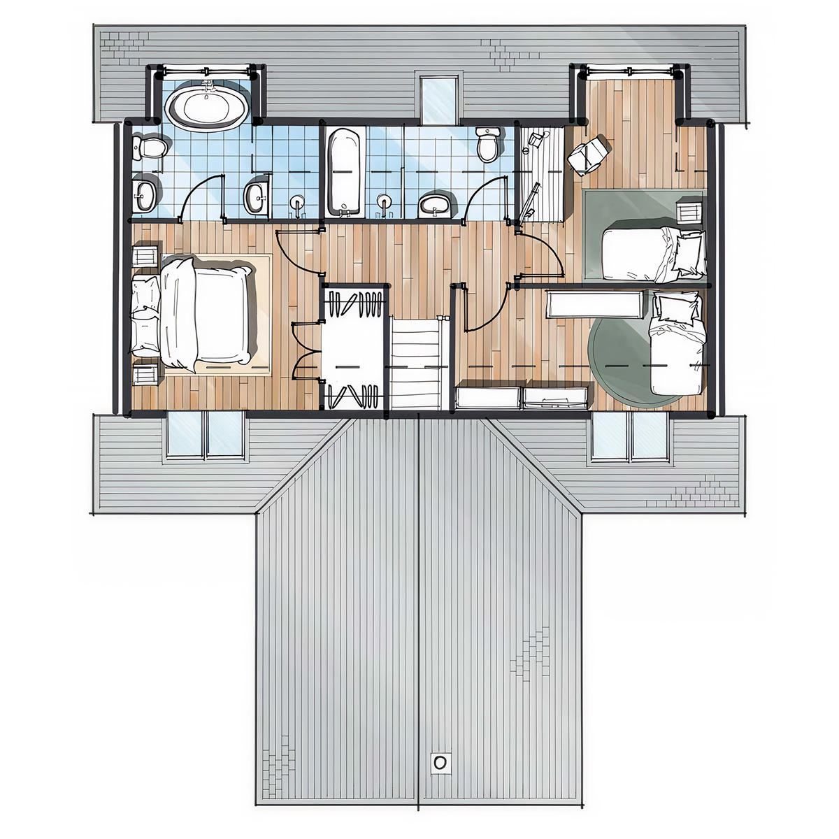 ST.02 timber frame house – floor plan