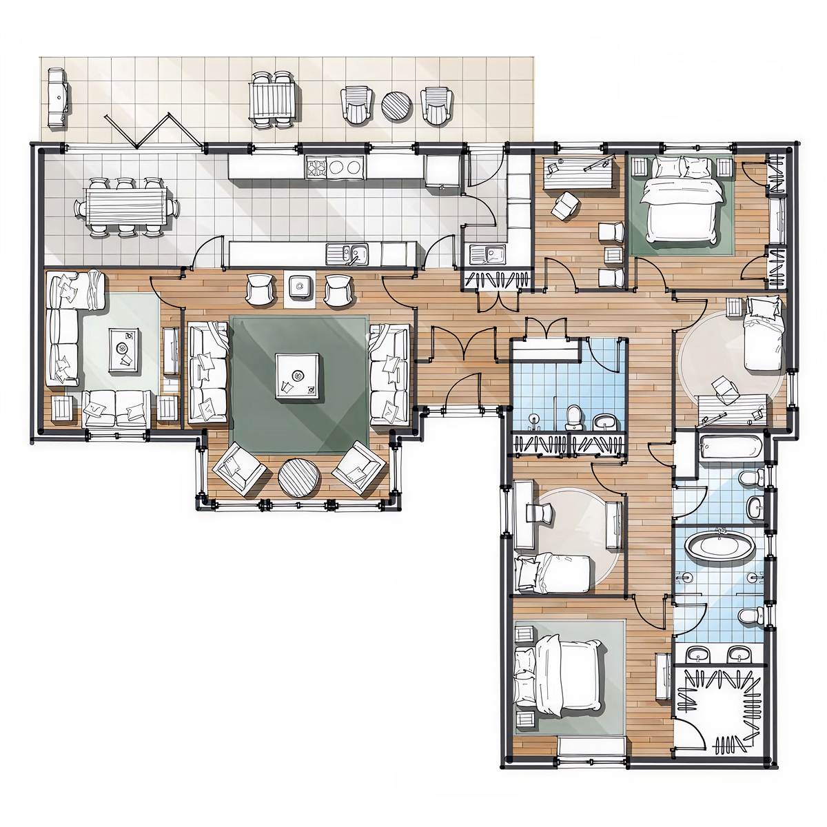 ST.03 timber frame house – floor plan