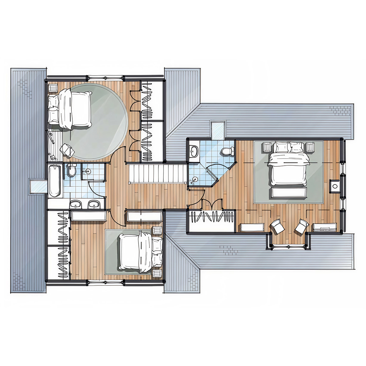 ST.04 timber frame house – floor plan