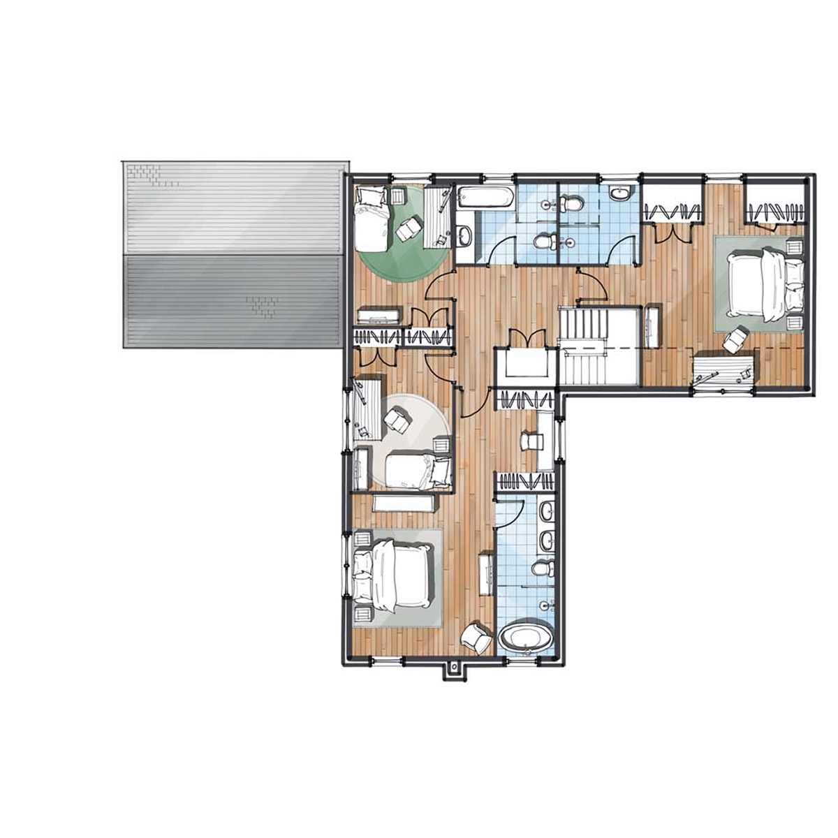 ST.06 timber frame house – floor plan