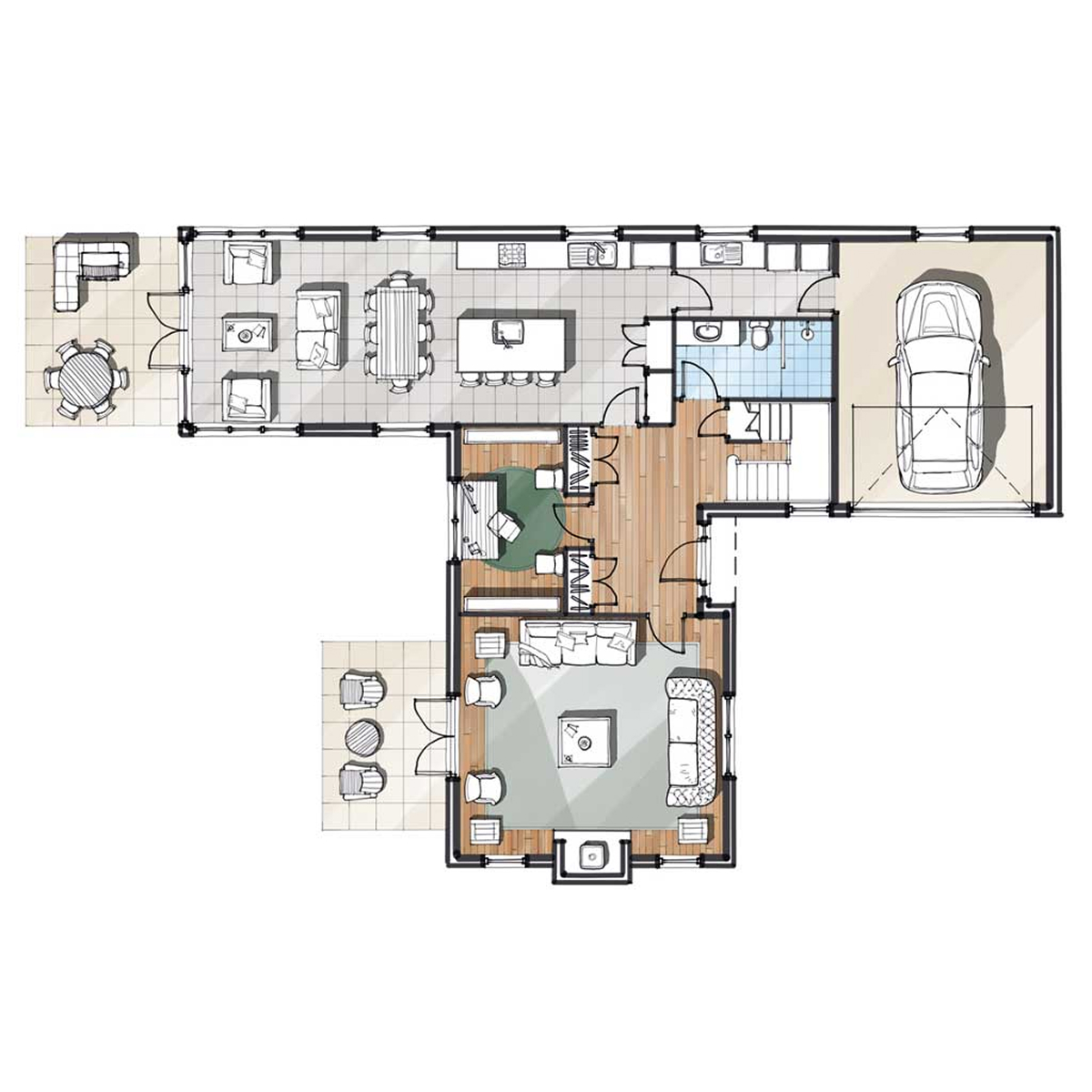 ST.06 timber frame house – floor plan